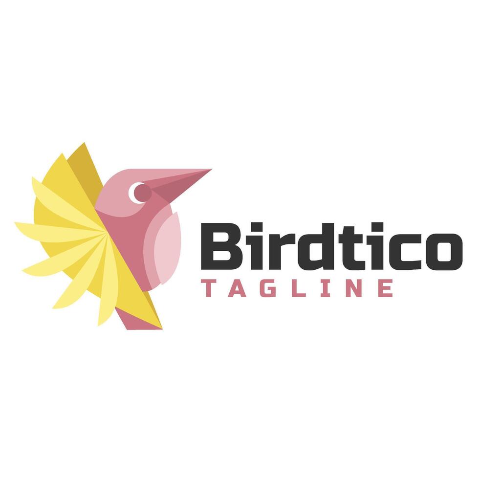 pájaro logo personaje vector