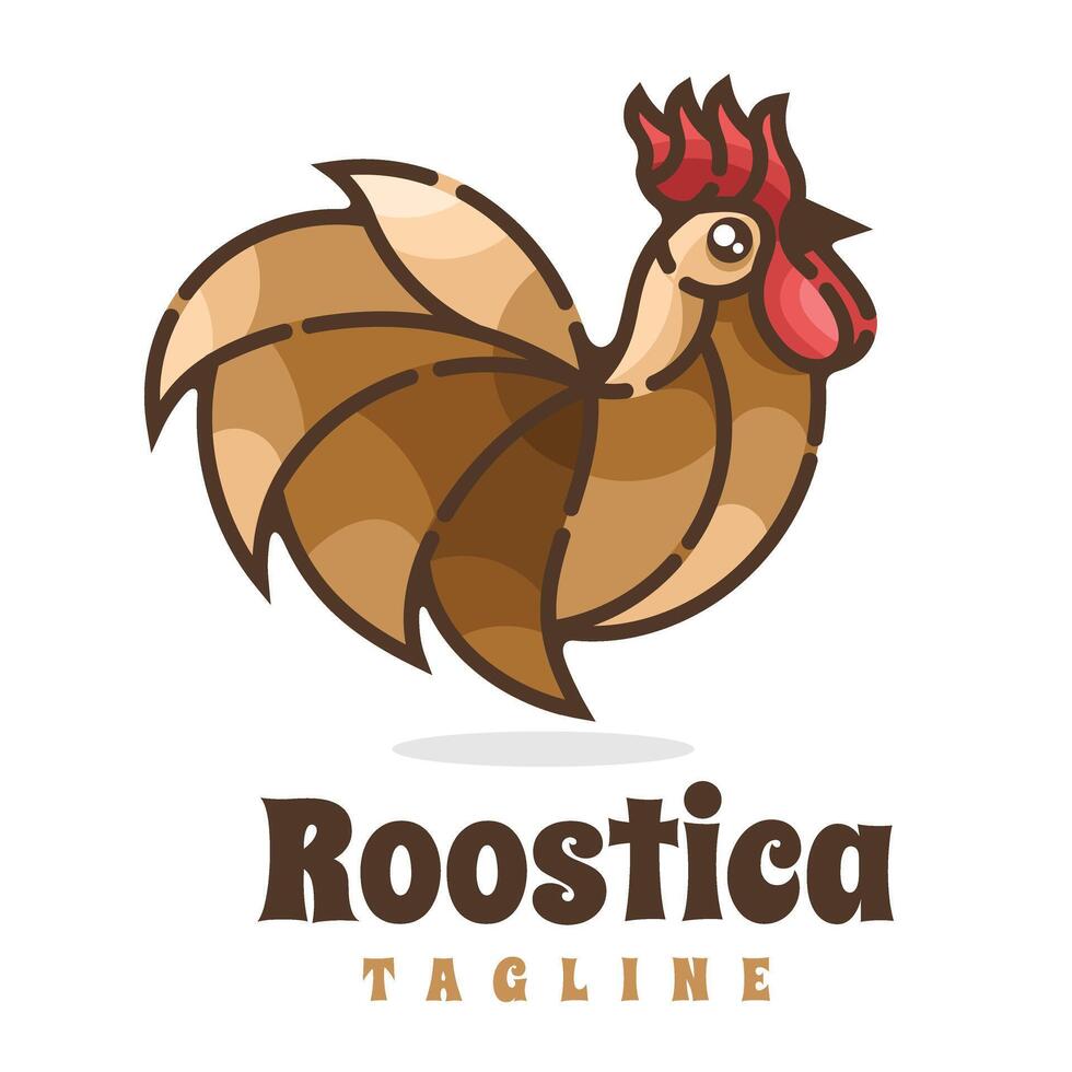 rooster character logo mascot vector