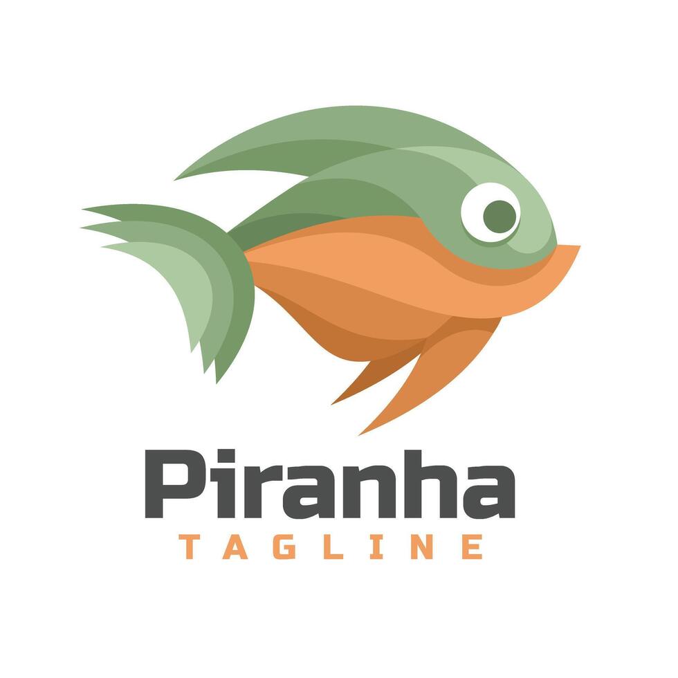 fish logo character vector