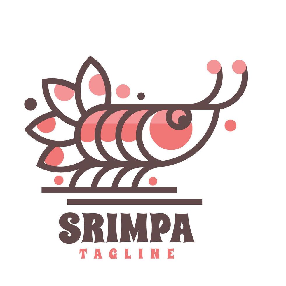 shrimp character logo mascot vector