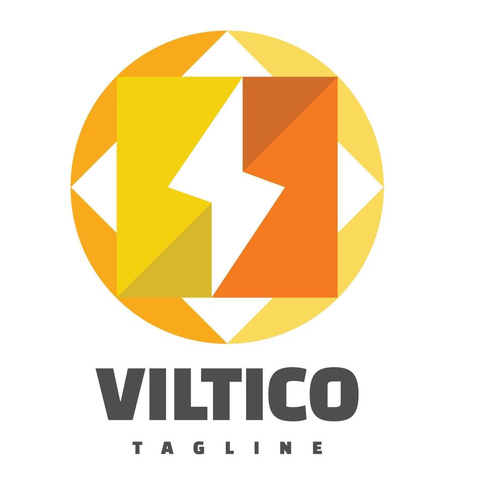 voltio resumen logo vector