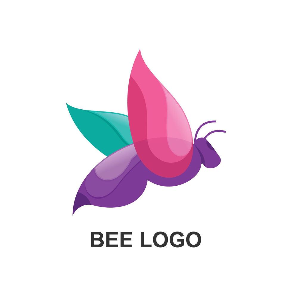 bee colorful mascot collection vector