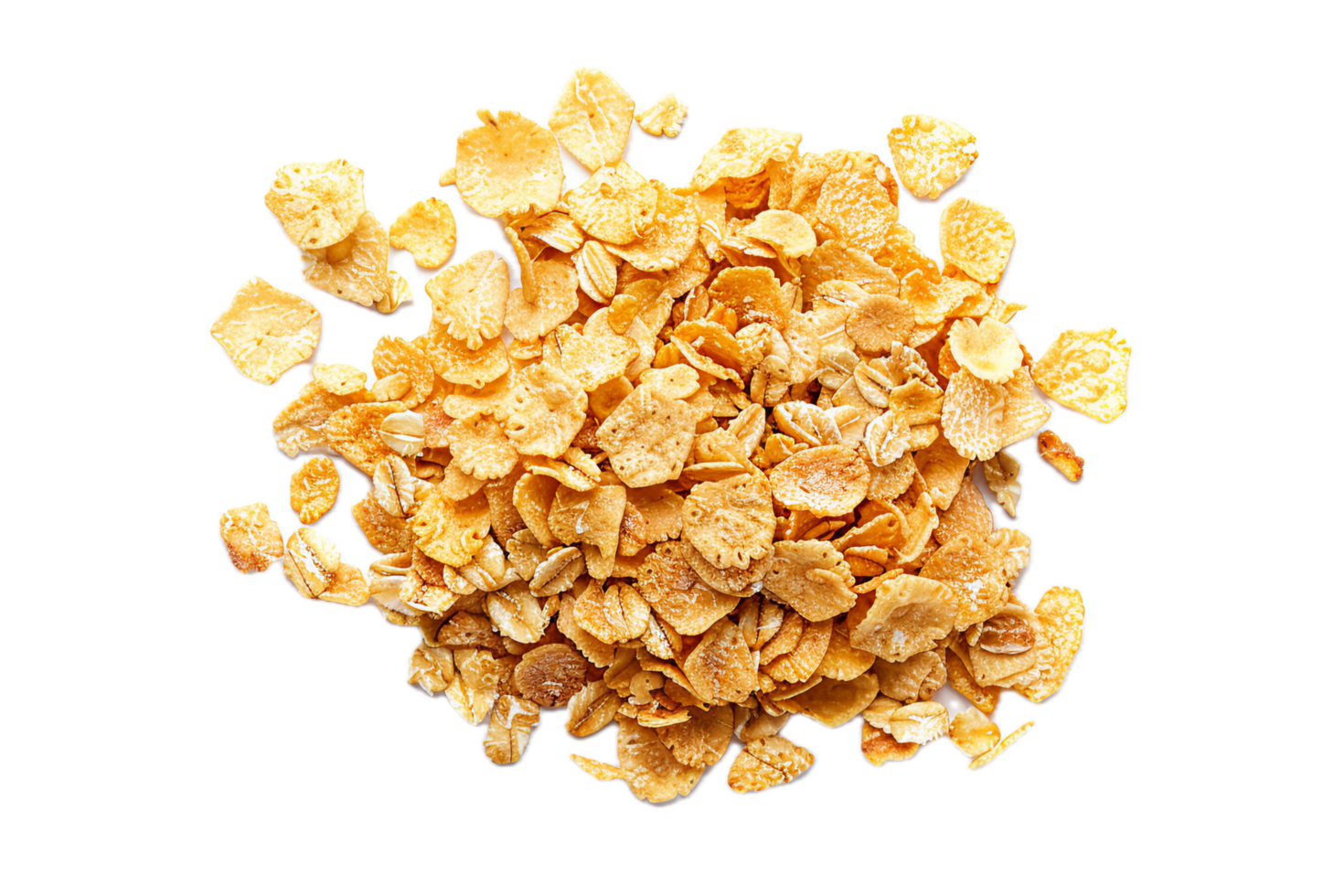 AI generated Pile of Golden Cornflakes png
