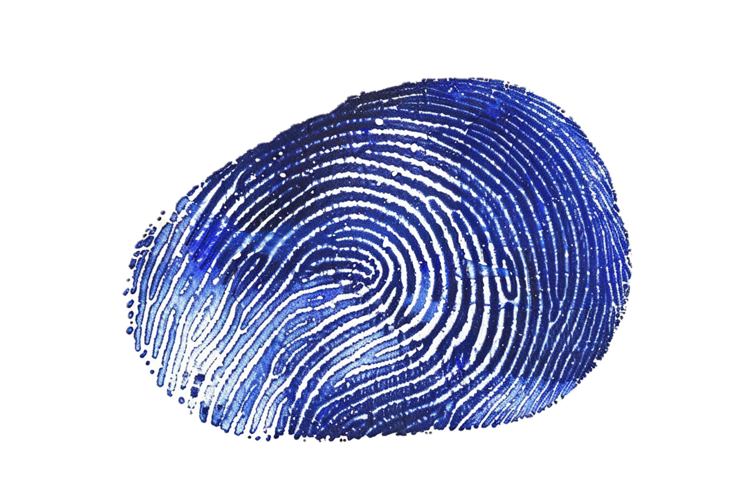 AI generated Blue Glitter Fingerprint png