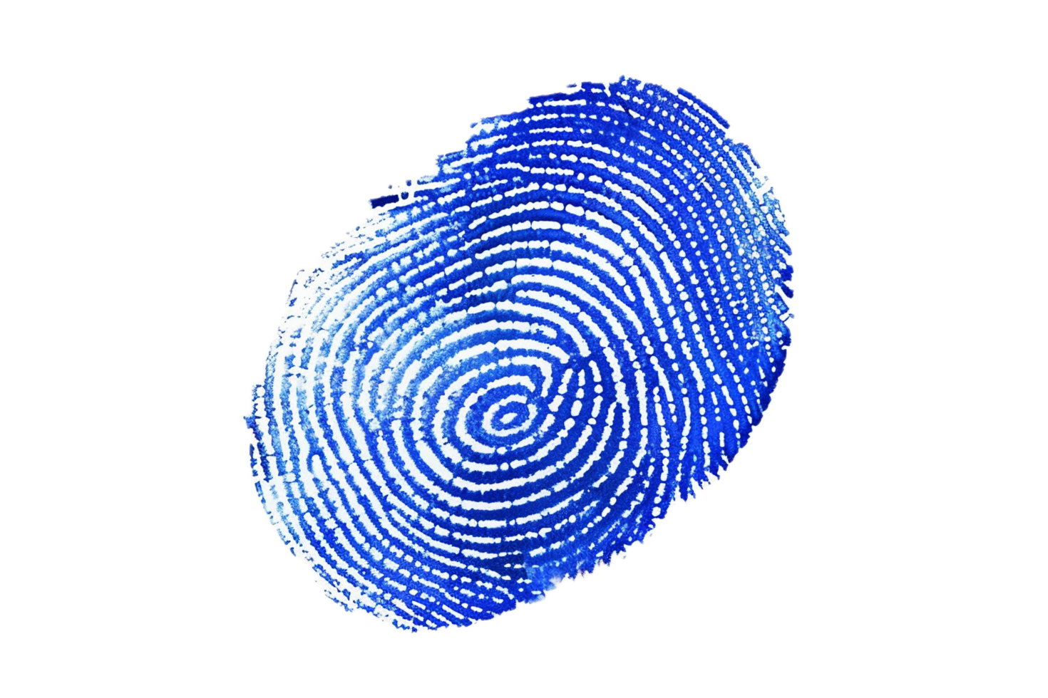 AI generated Blue Glitter Fingerprint png