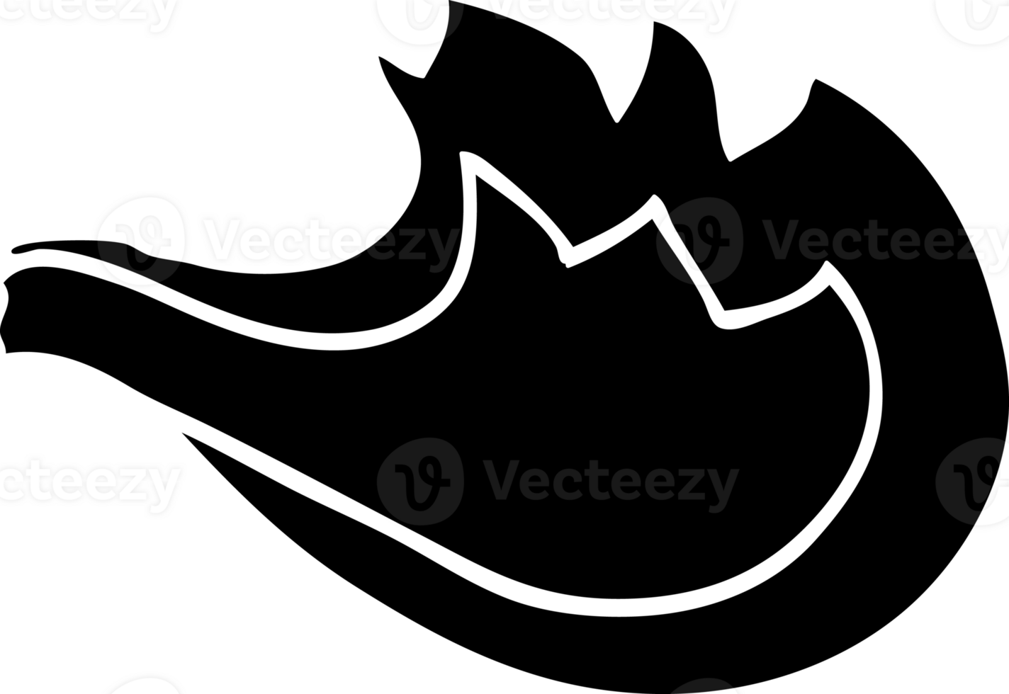 Linie Zeichnung Karikatur Flamme solide schwarz Symbol png