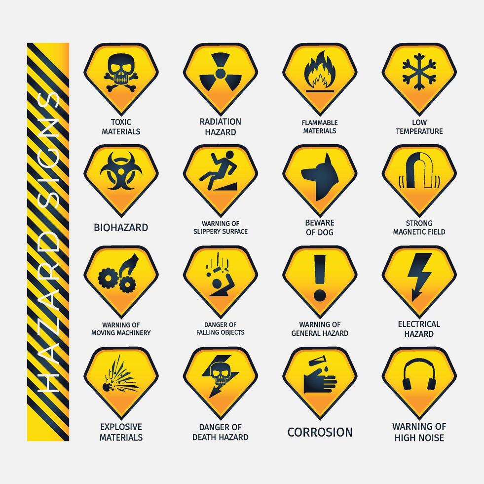 hazard  vector sign collections