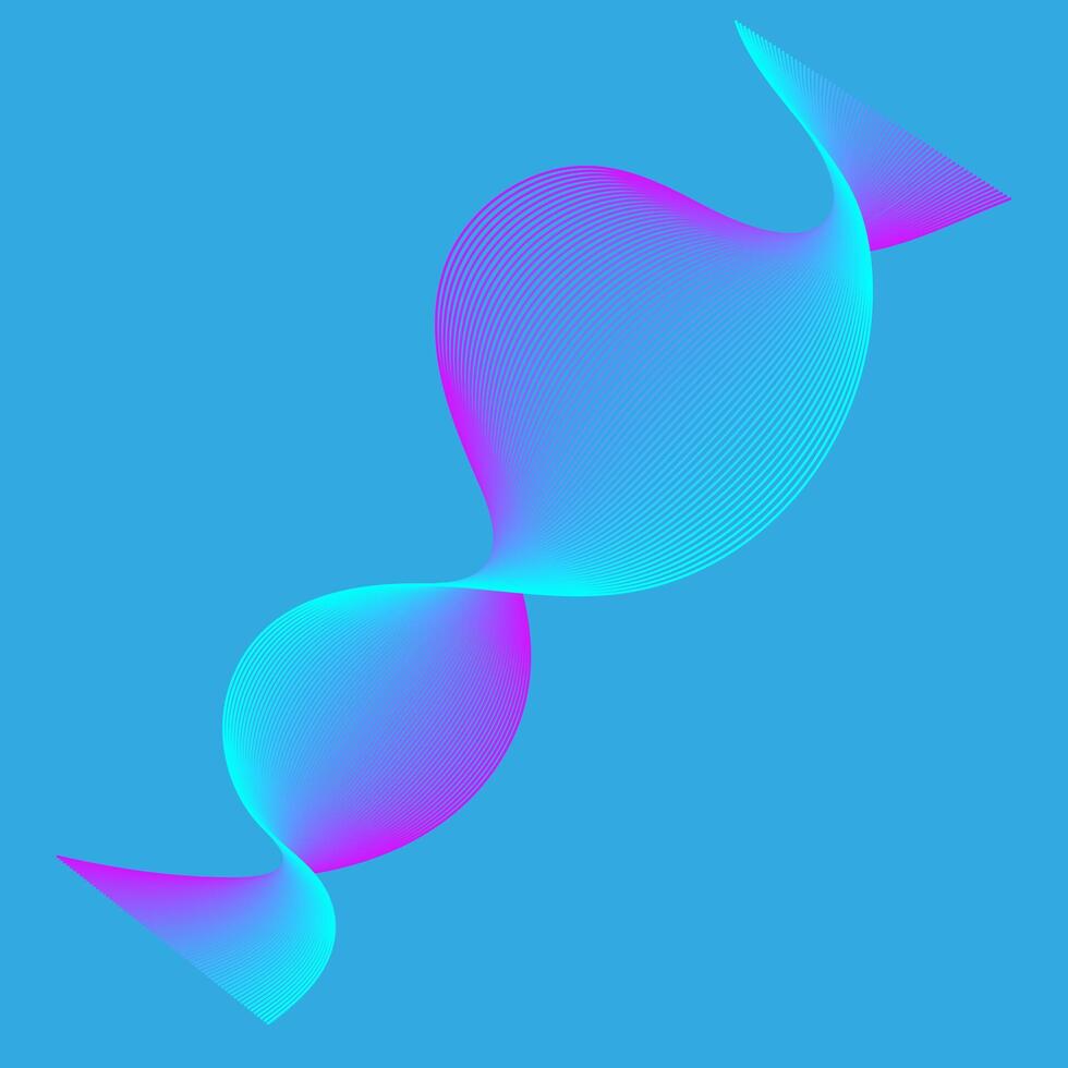 Floating blue to violet object vector candy like coloured ice transition