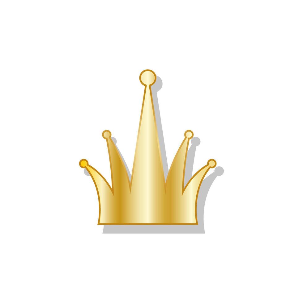 Golden crown classic vector gradient editable stroke colours change