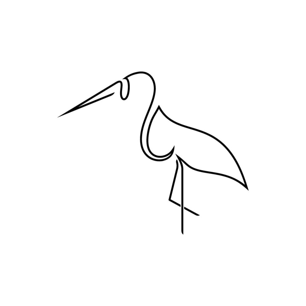 stork logo design illustration vector