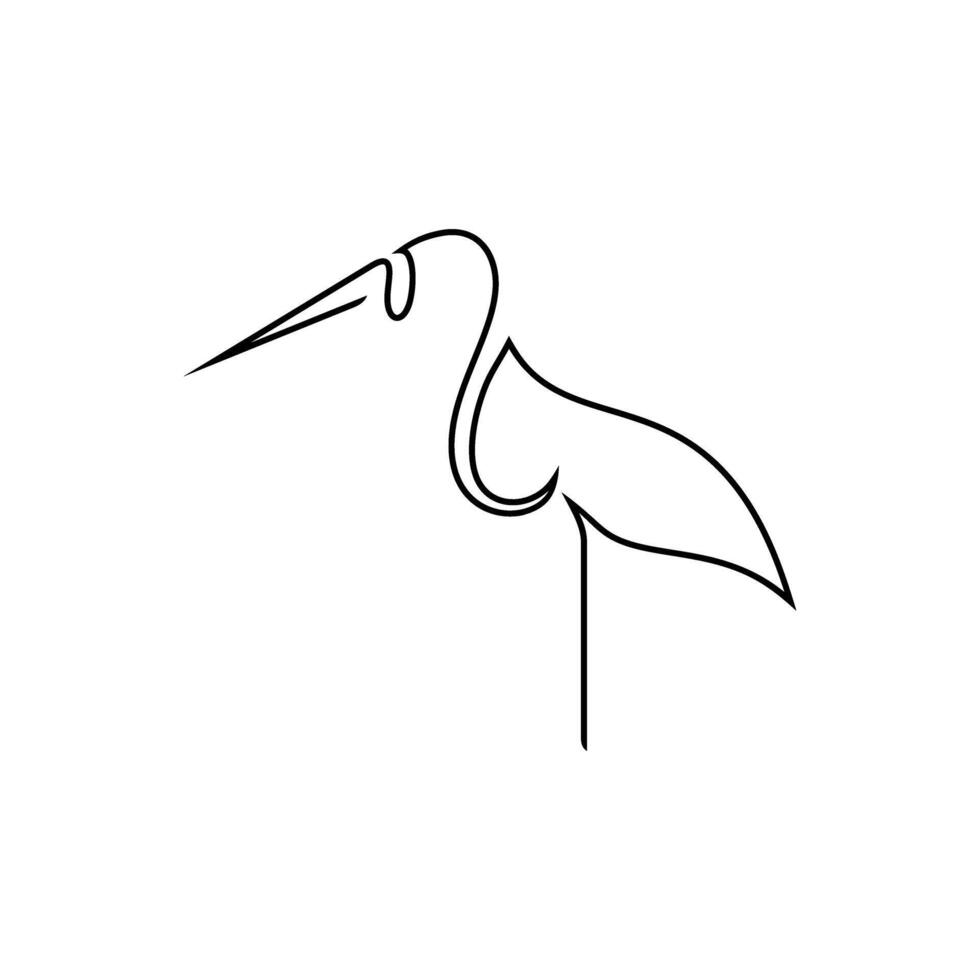 stork logo design illustration vector