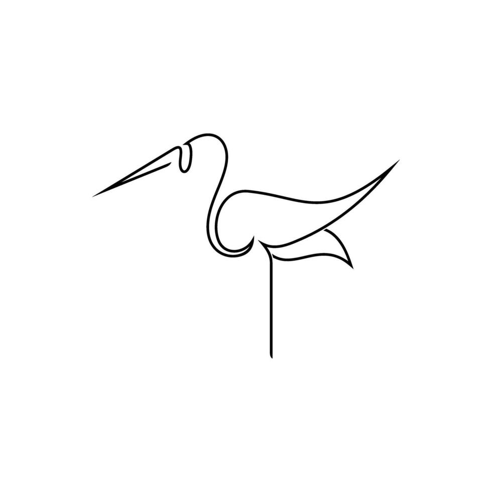 stork logo design illustration vector