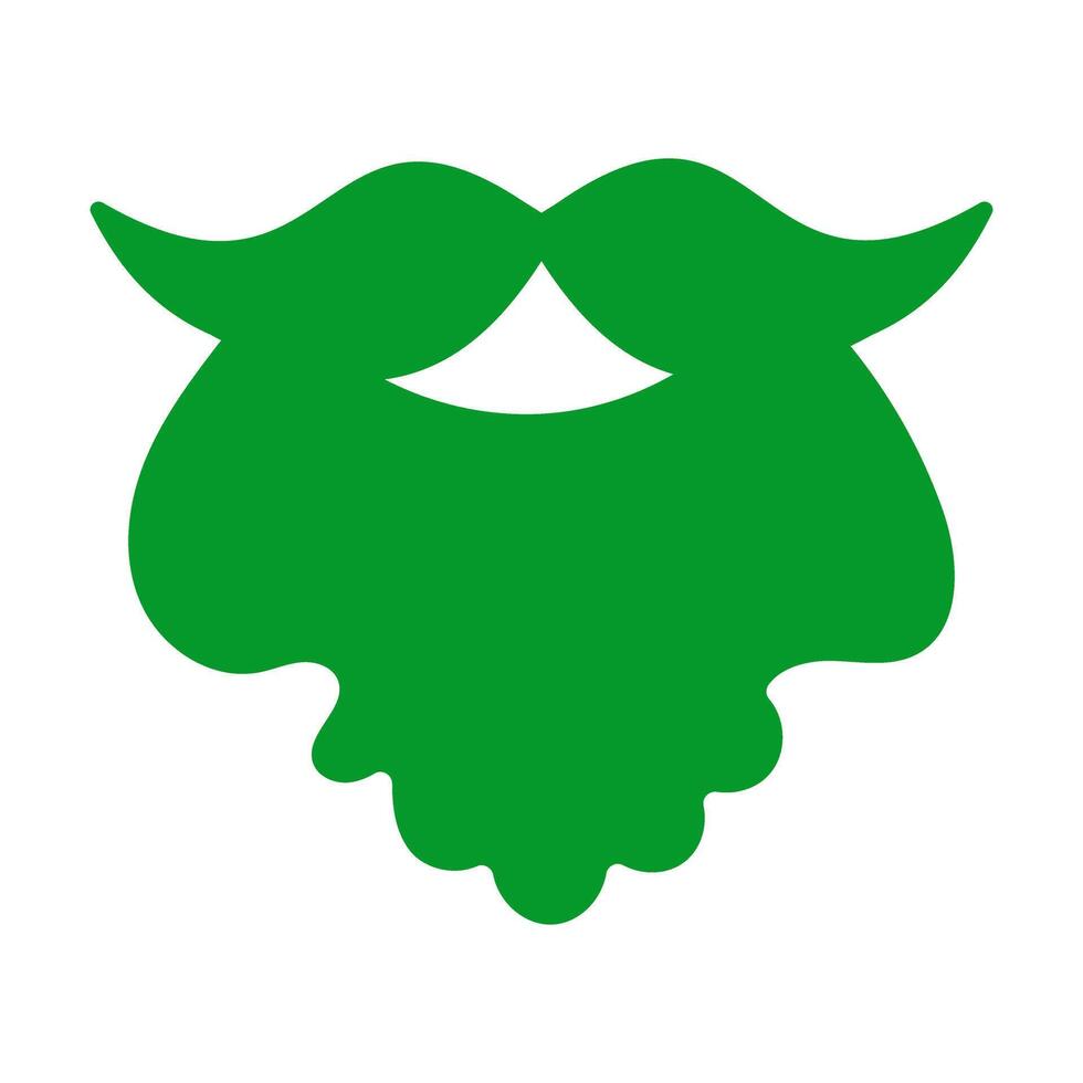 Vector illustration green beard for St. Patricks Day