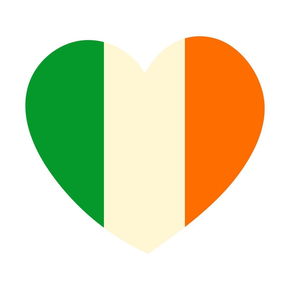 corazón con bandera Irlanda vector