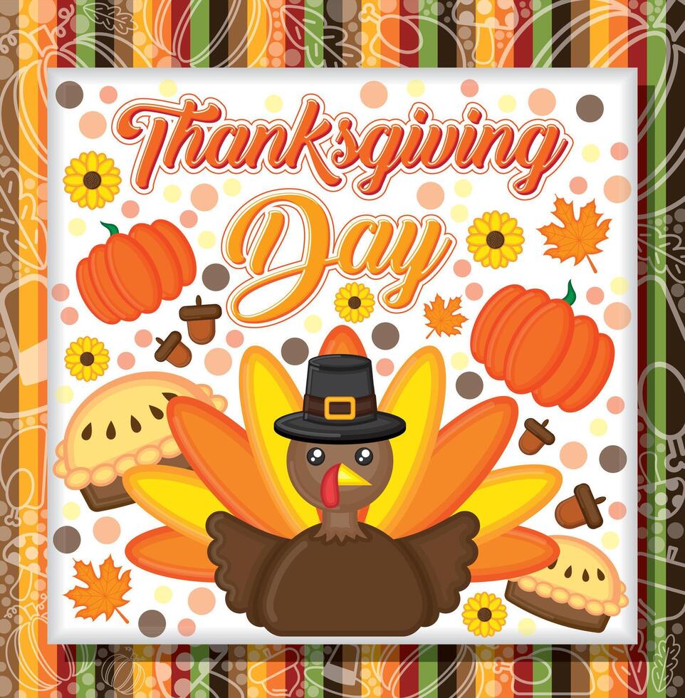 Thanksgiving Day post vector