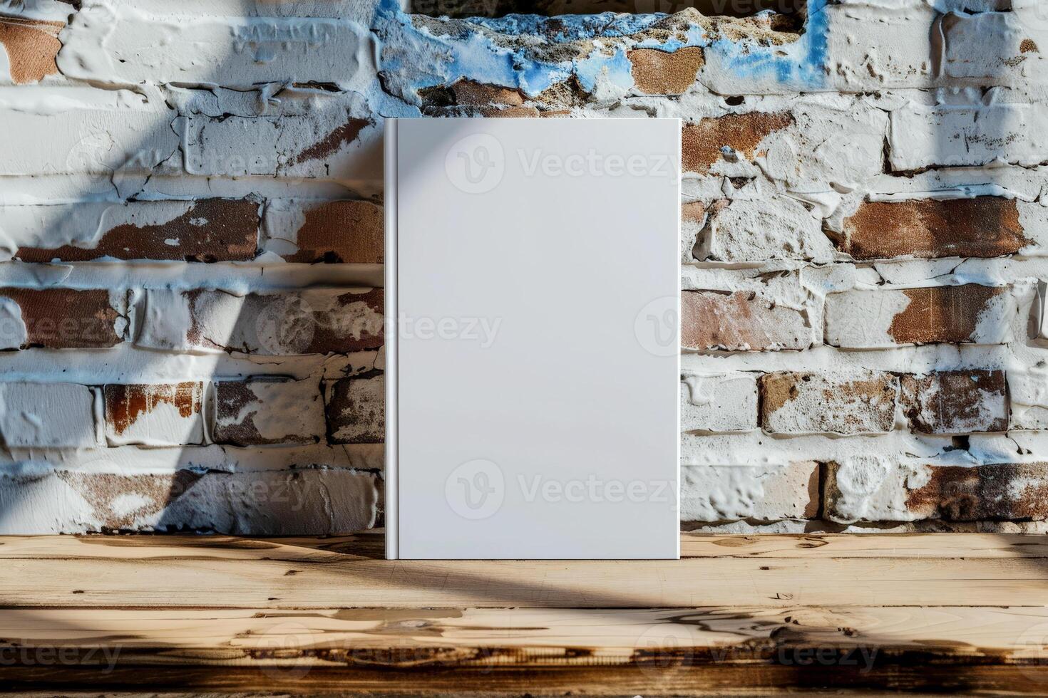 AI generated blank white book cover for mockup . Generative AI photo