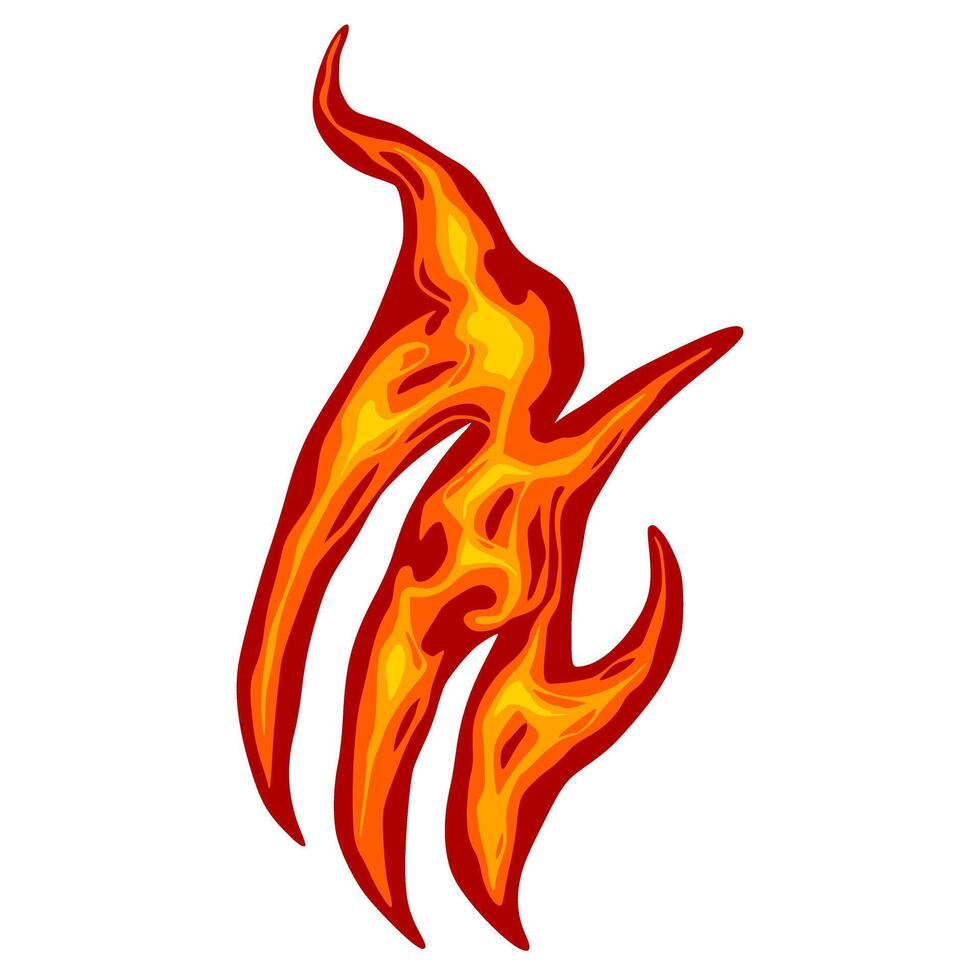 fuego llamas elemento vector