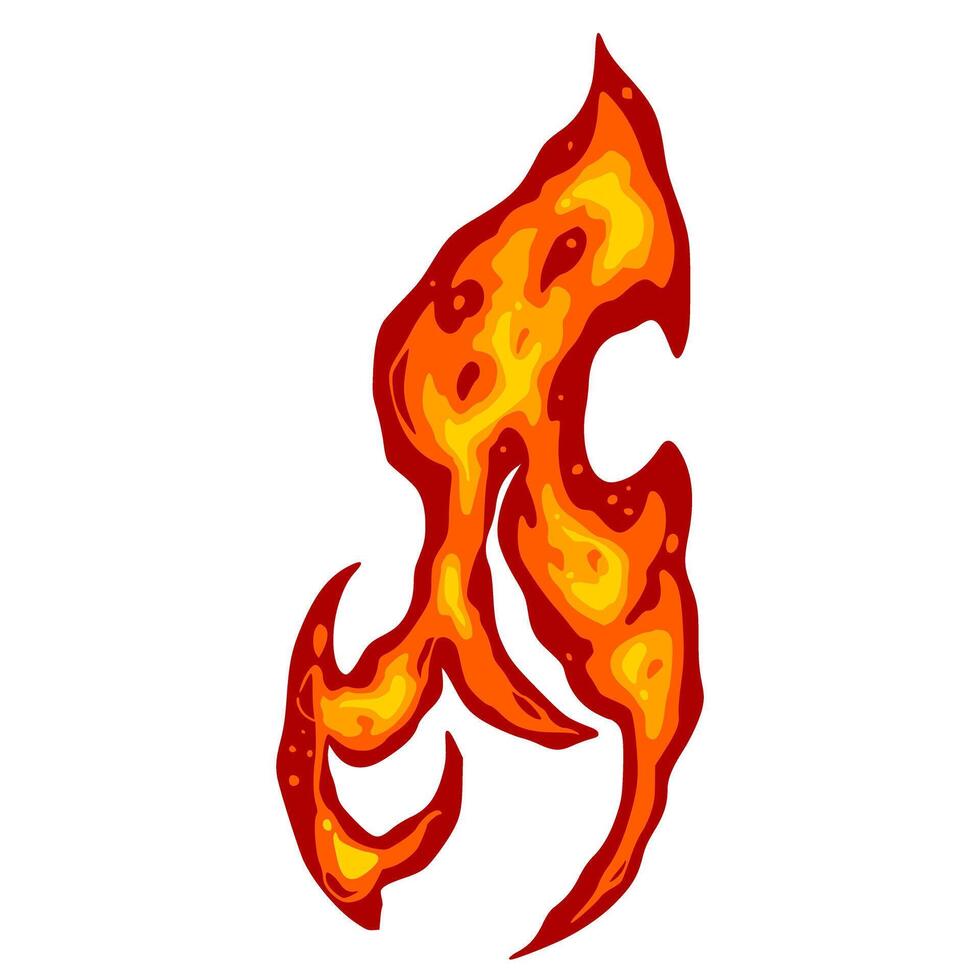 fuego llamas elemento vector