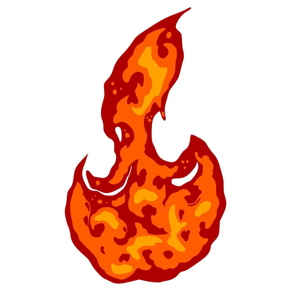 fuego llamas elemento vector