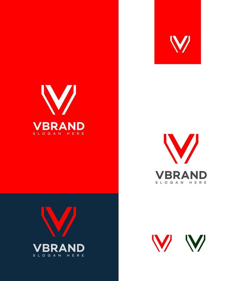 V Letter Logo Icon Brand Identity Sign Symbol Template vector