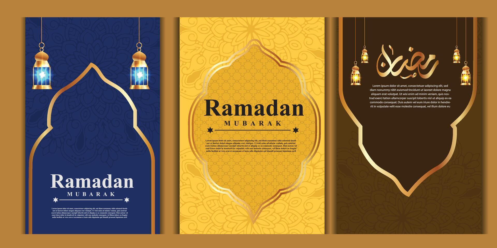 Ramadan Kareem Background, greeting banner Ramadan Islamic ornament background design template vector