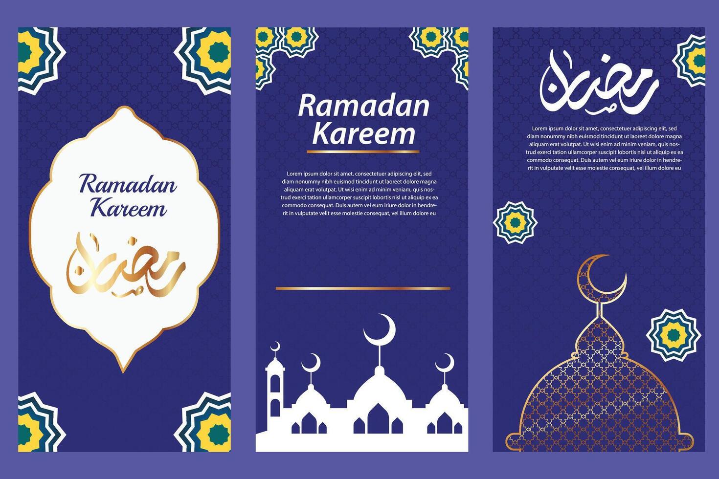 Ramadan Kareem Background, greeting banner Ramadan Islamic ornament background design template vector