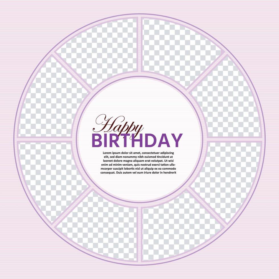 Happy Birthday Collage Frame vector