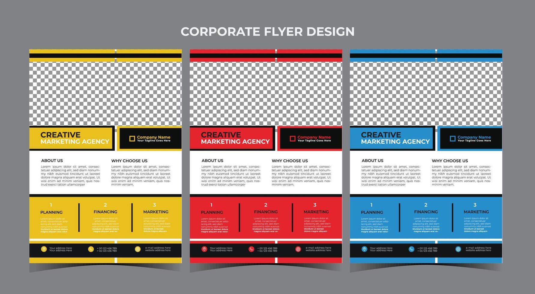 plantilla de diseño de volante de negocios corporativos vector