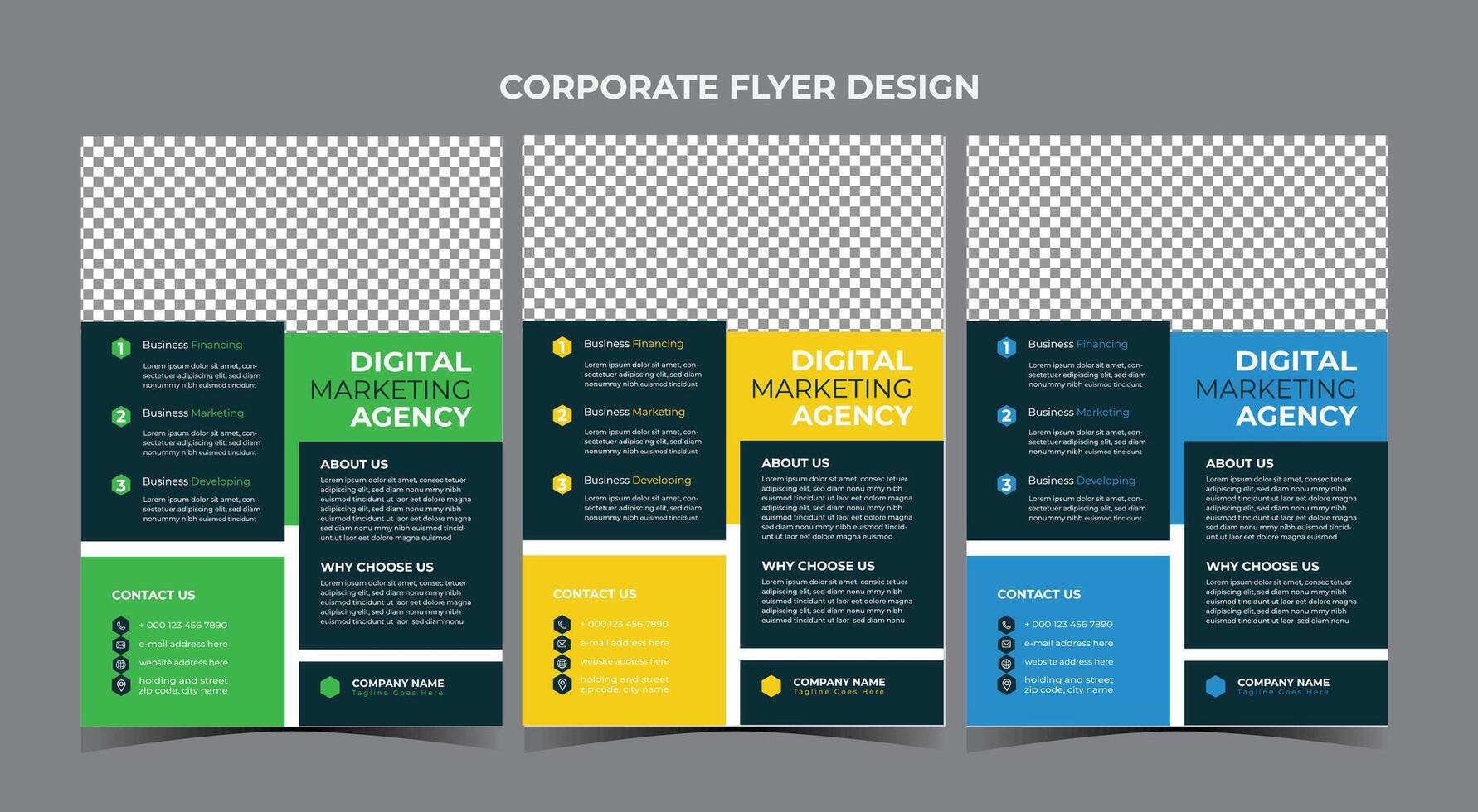 Corporate Business Flyer Design Template vector