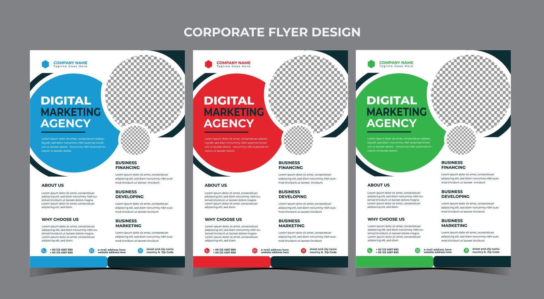 plantilla de diseño de volante de negocios vector