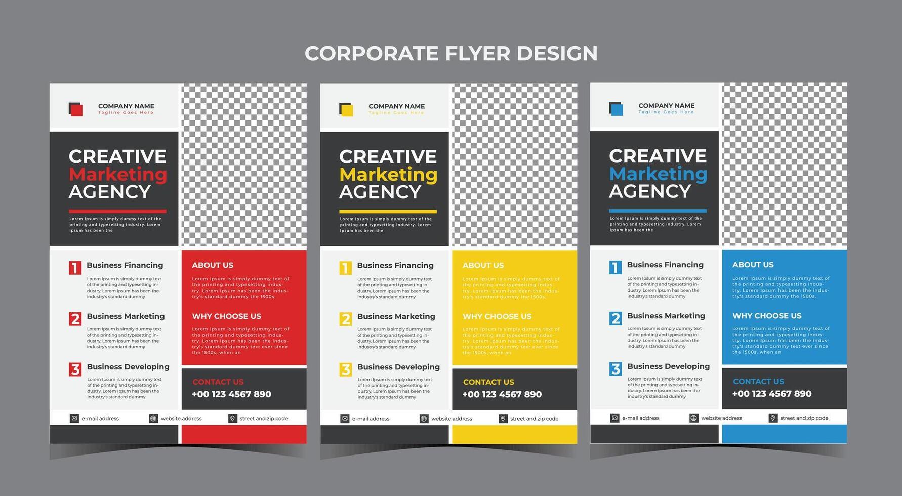 Corporate Business Flyer Design Template vector