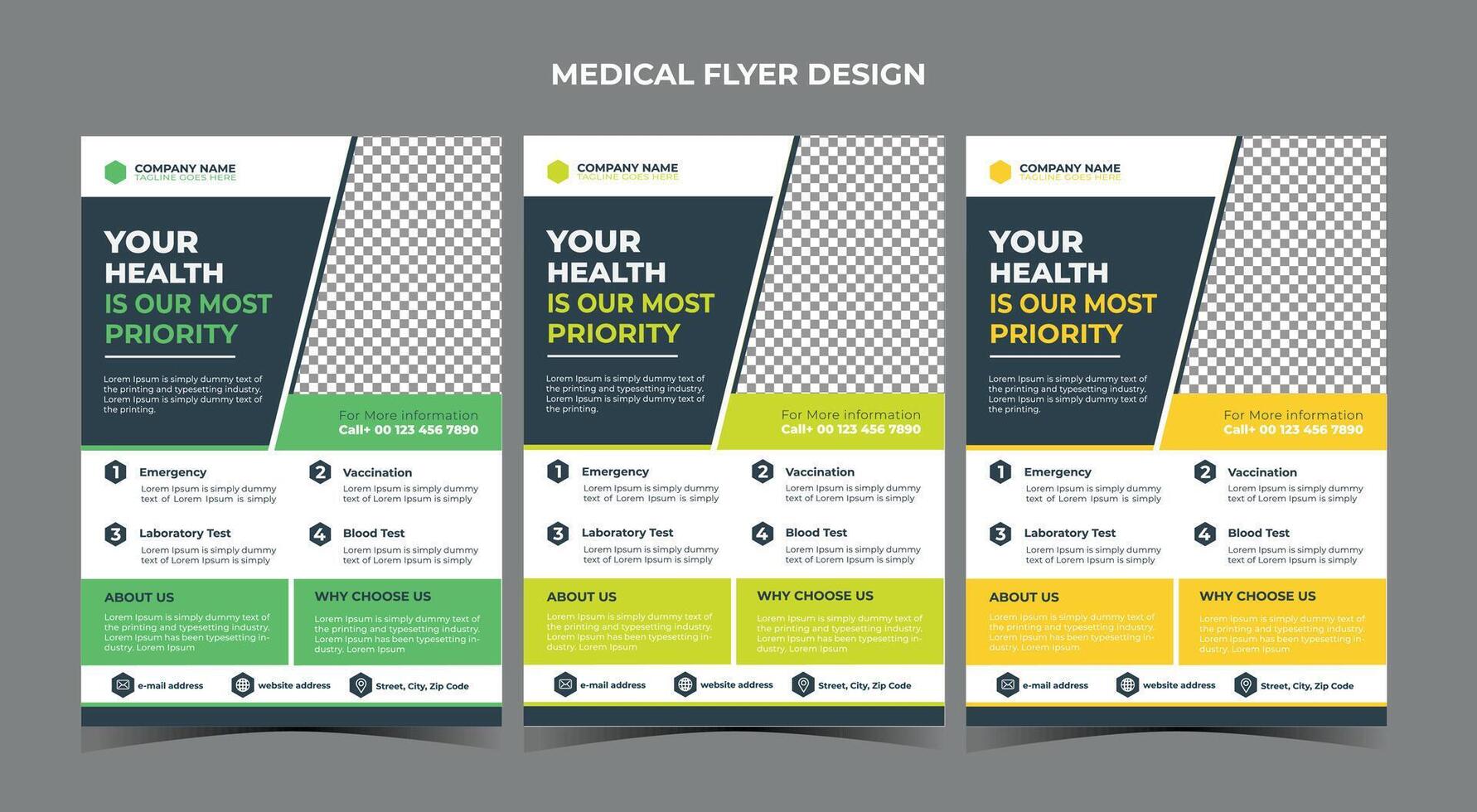 Medical and Healthcare Flyer Design vector