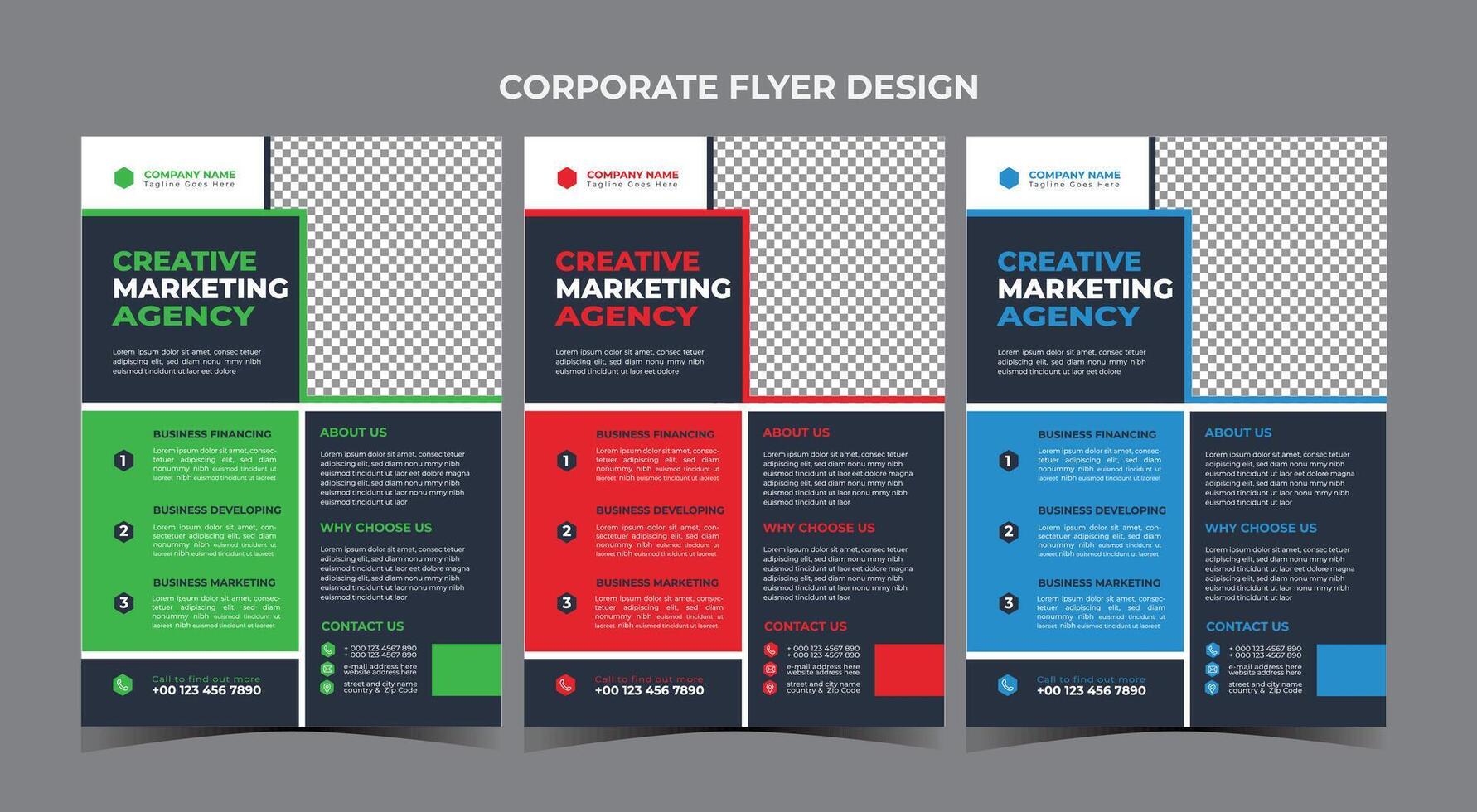 Corporate Business Flyer Design Template vector