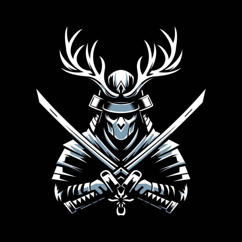 Gaming Samurai Ninja Logo Design Gaming Logo vector