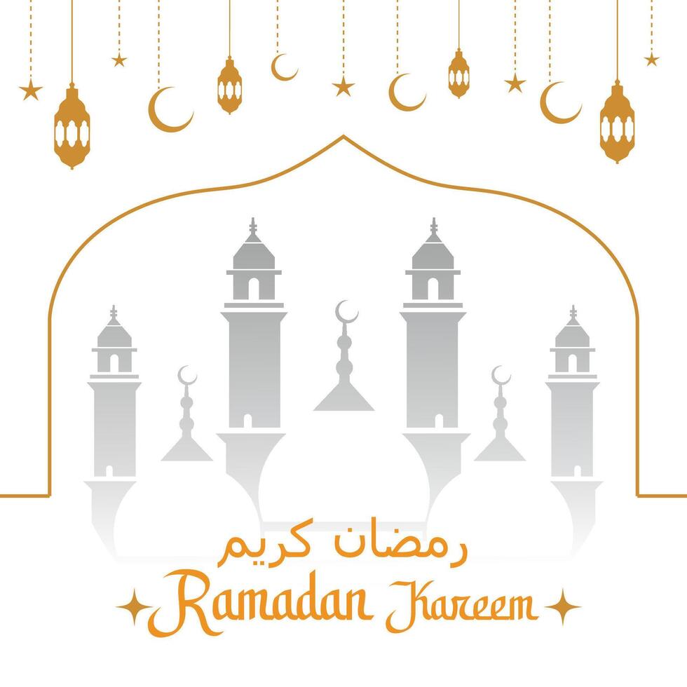 Ramadán kareem social medios de comunicación bandera deisgn vector