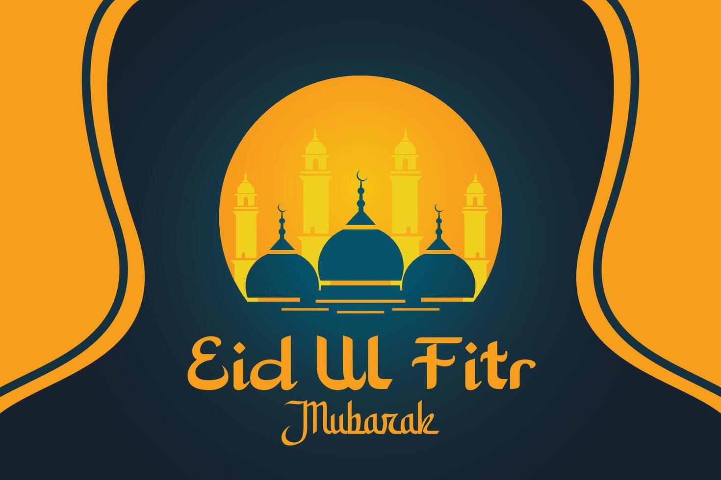 Eid Ul Fitr Mubarak Social Media Design vector