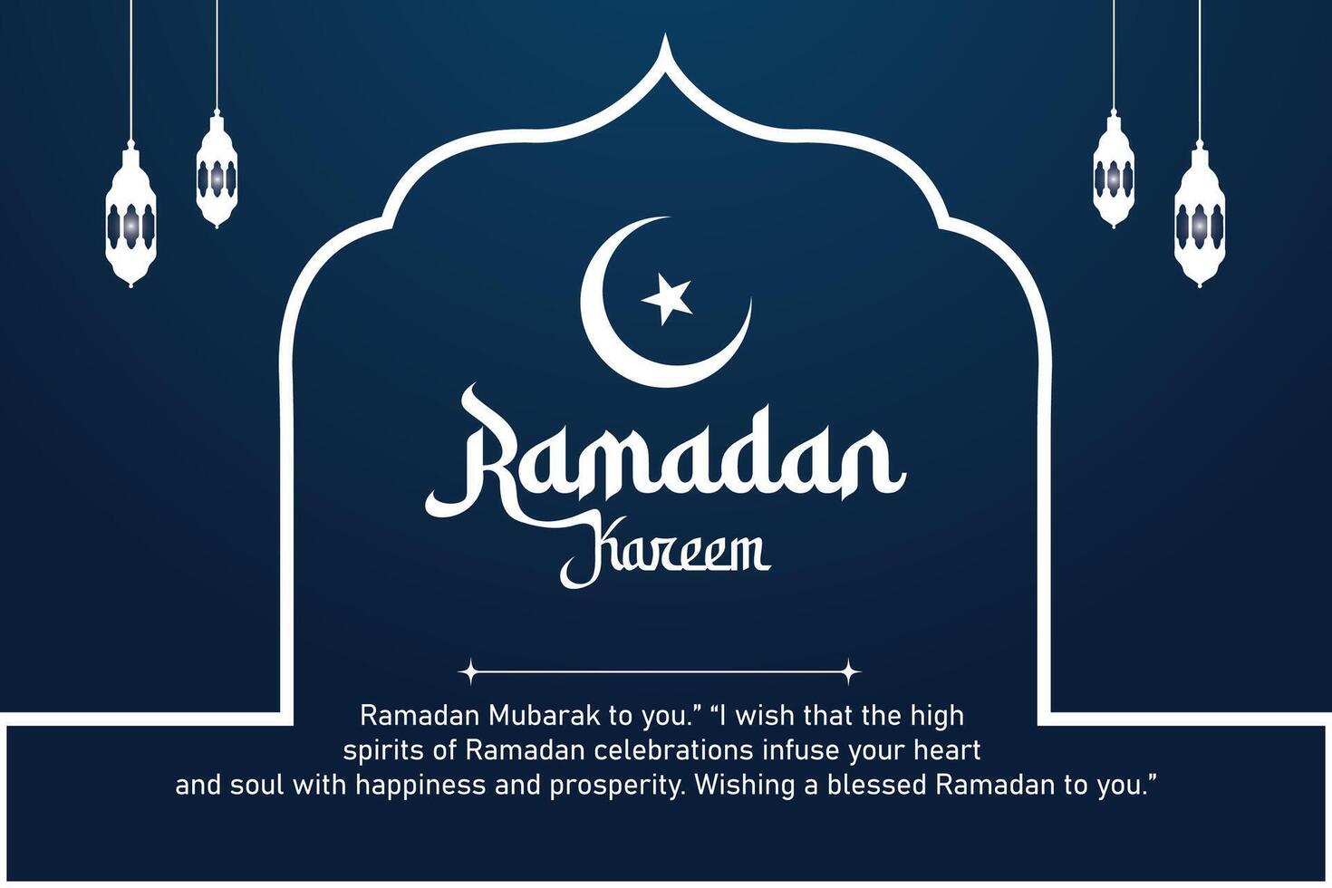 Ramadan Kareem Social Media Banner Deisgn vector