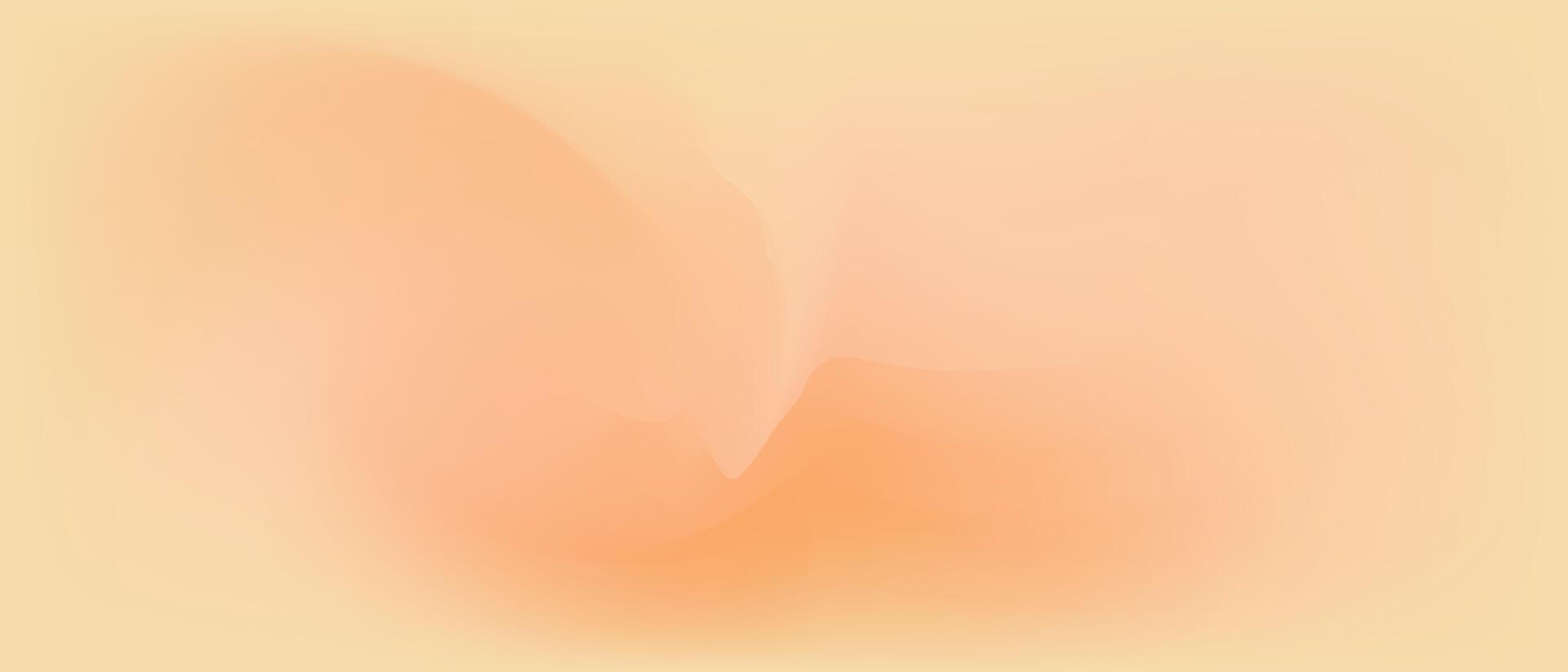 Abstract beige orange background with waves. Warm neutral liquid texture. Horizontal abstract blurred gradient mesh template. Vector illustration.