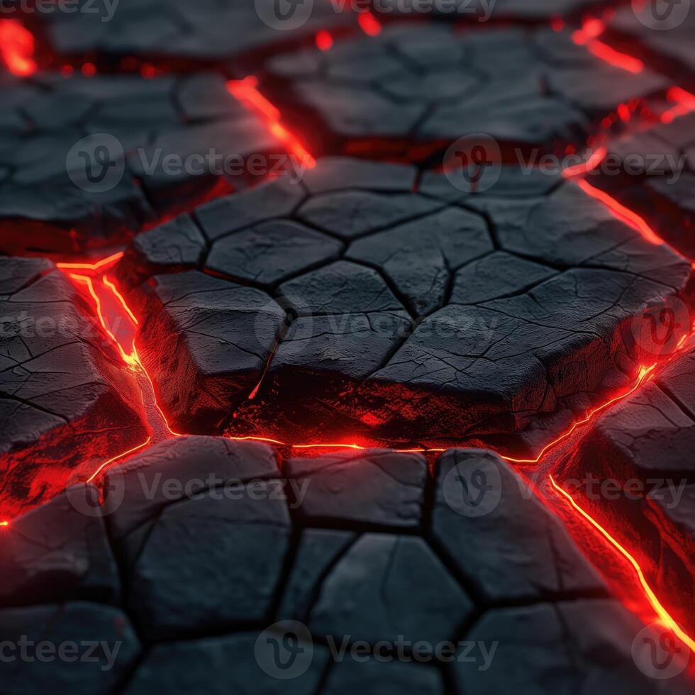 AI generated Digital hexagon abstract background. AI photo