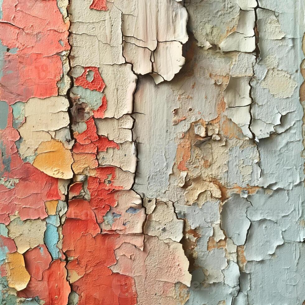 AI generated Peeling paint texture abstract. AI photo