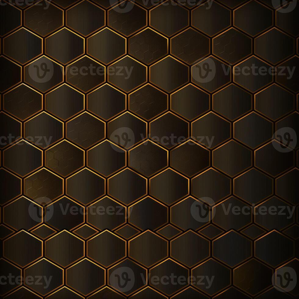 AI generated Digital hexagon abstract background. AI photo
