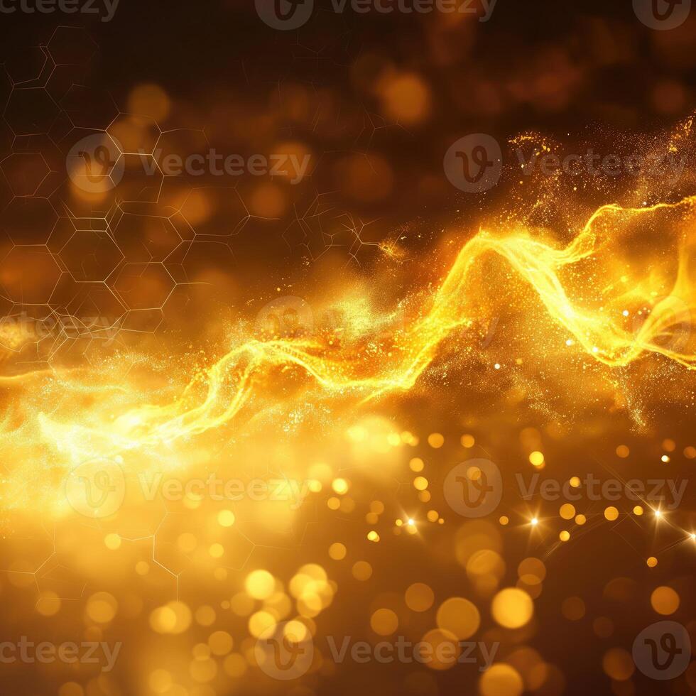 AI generated Digital hexagon abstract background. AI photo