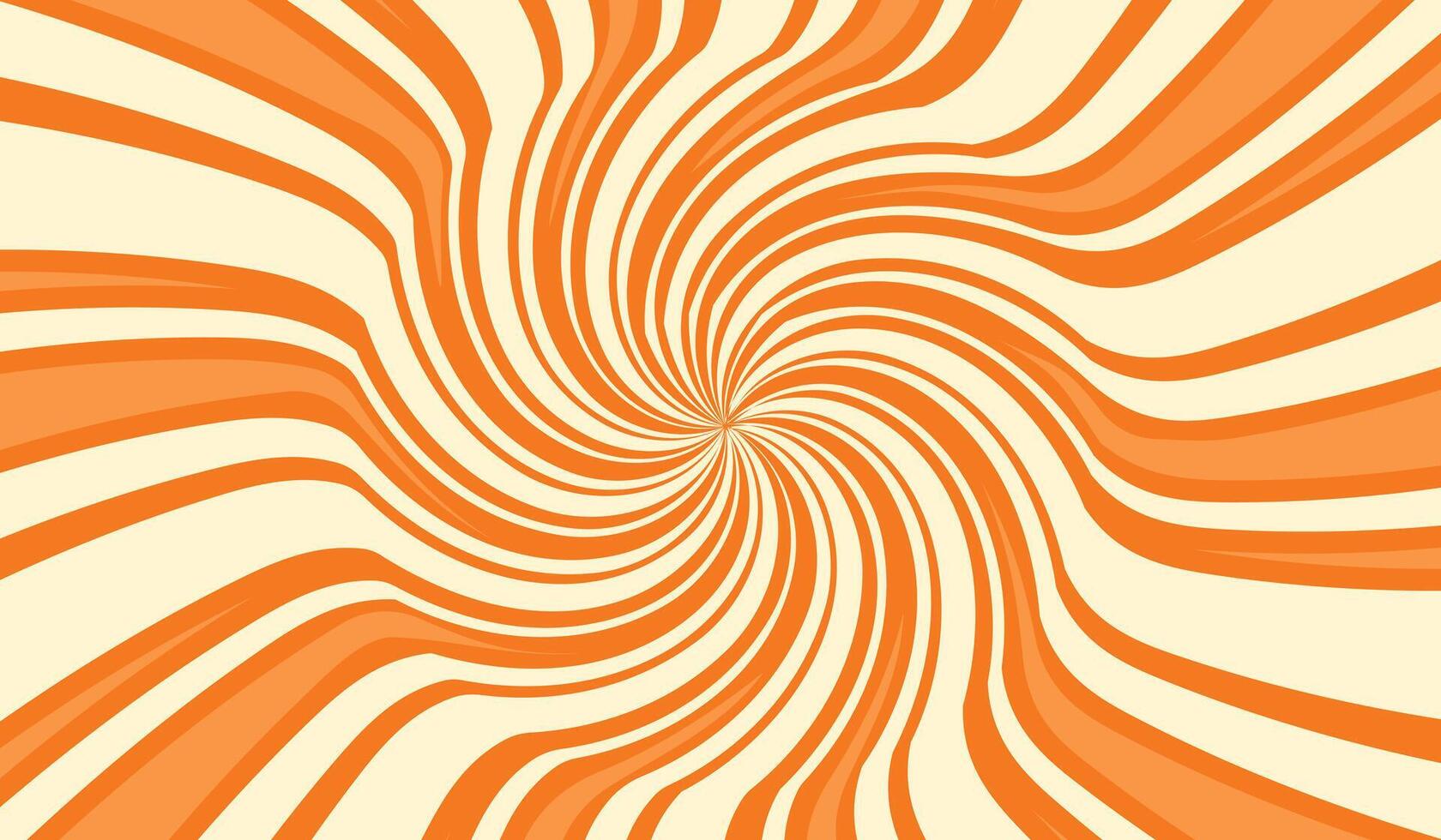 caramelo remolino antecedentes en naranja color. crema pirulí modelo. vector