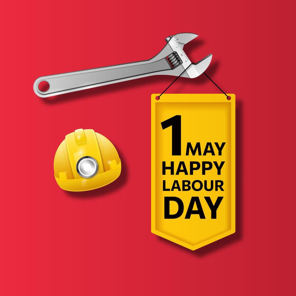Happy Labor Day banner. Template for design. Vector illustration.
