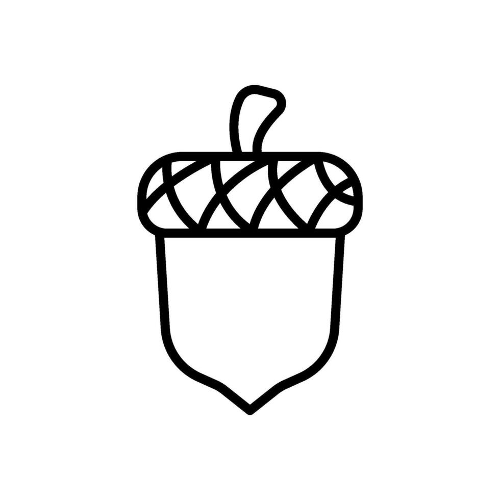acorn icon vector in line style