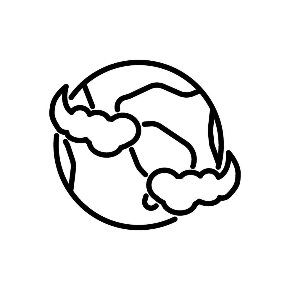 earth icon vector in line style
