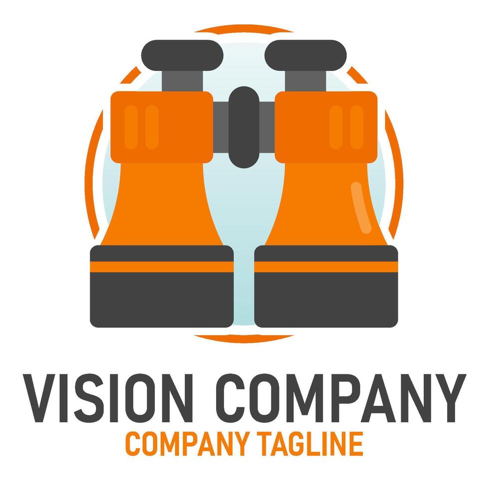 binocular visión base logo editable vector