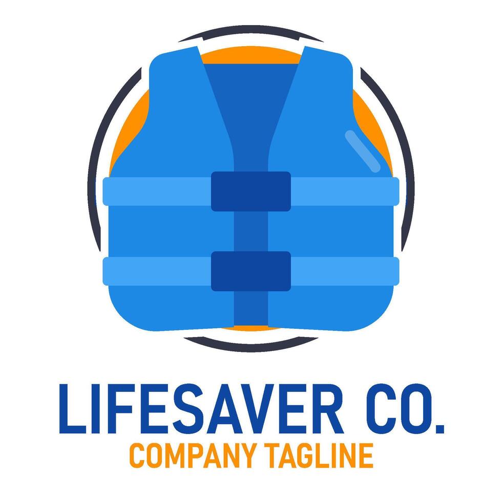 Life Saver Jacket Base Logo Editable Vector