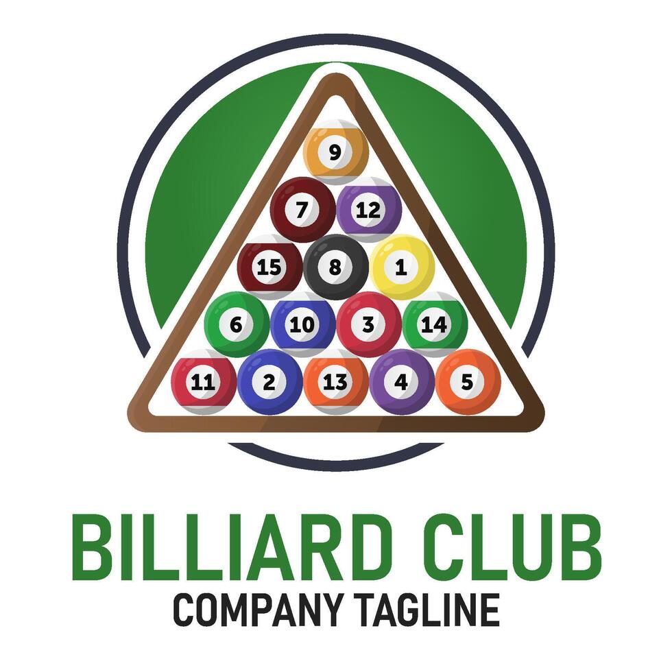 Billiard Pool Base Logo Editable Vector