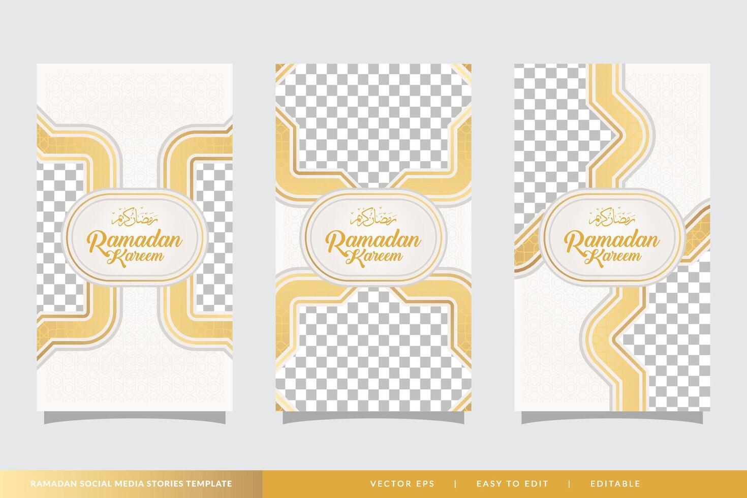 ramadan sale social media stories template vertical banner with white clean background and copy space vector